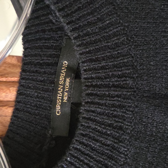 Christian Siriano Midnight XS Lightweight Pointelle Sweater - Picture 4 of 4